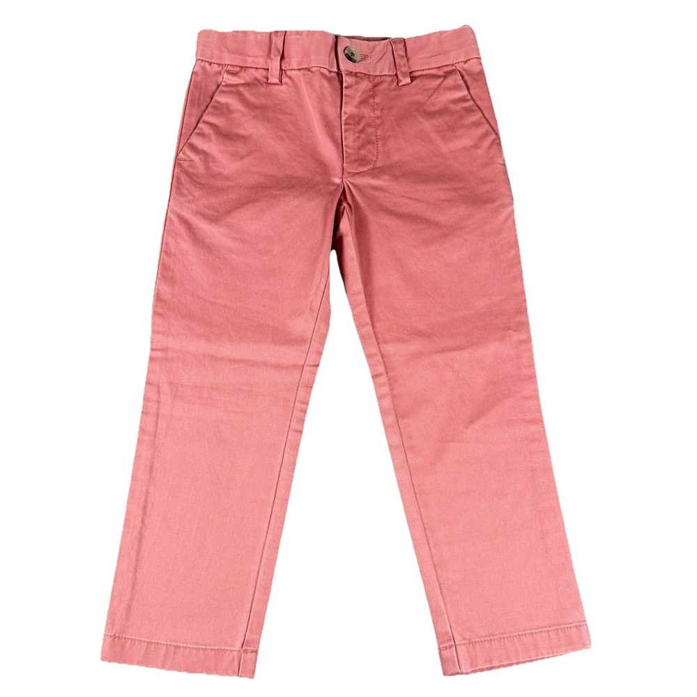 Polo Ralph Lauren Pants Boys 3T Red Twill Chino Flat Front Khakis Spring Casual